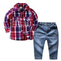 2019 new fashion red plaid shirt and jeans set 2 pcs fall boutique boys kids clothing
2019 new fashion red plaid shirt and jeans set 2 pcs fall boutique boys kids clothing