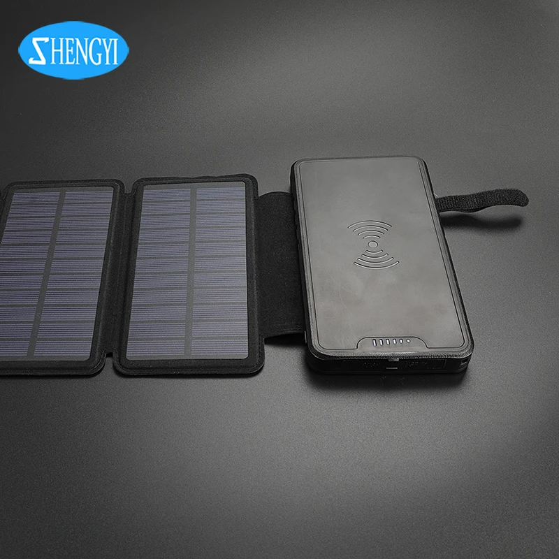 Multi Solar Panel Choice 20000Mah Wireless Fast Charging Solar Charger Cell Phone Folding With Led Light - ANKUX.COM
