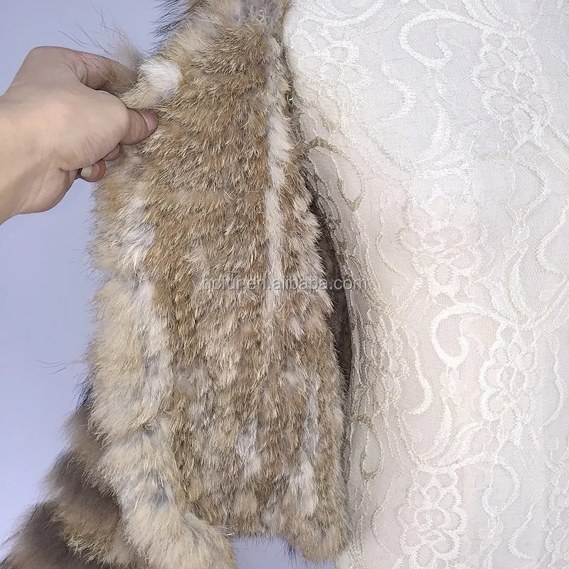 新しいスタイルアライグマqc2264天然犬の毛皮のコートを不織布とタヌキの毛皮の襟仕入れ・メーカー・工場