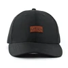 custom fitted cap embroidery pattern manufacturer with leather patch