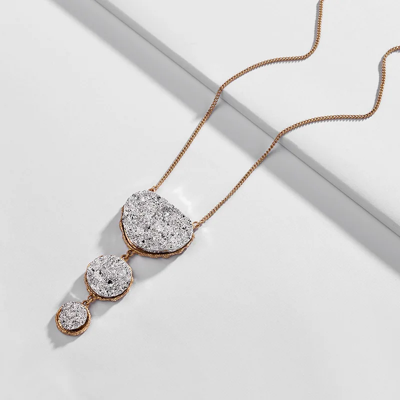 European and American new sweater women necklace jewelry Resin lens durzy natural stone long pendant necklace, N/a
European and American new sweater women necklace jewelry Resin lens durzy natural stone long pendant necklace, N/a