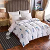 Bulk wholesale bedding comforter Feather Printed White Quilt Set