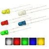 5000pcs/lot 5 Colors F3 3mm Red Green Yellow Blue White Diffused Round DIP Light-Emitting Diode LED Lamp Light