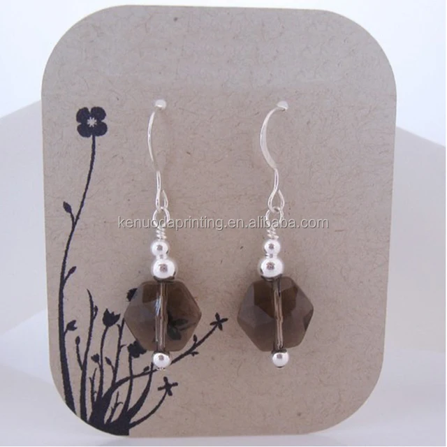 recycle high quality customized kraft paper jewellery earring