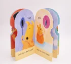 children playing DIY shape punch book with funny education