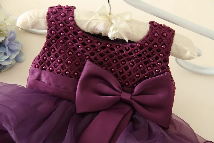 Wholesale Kid Clothing Summer 1 Year Old Baby Party Girls One Piece Dress Cute Baby Girls Party