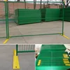 Canada green/red powder coated square tube temporary fence with metal plate base,portable fence construction fence with ISO