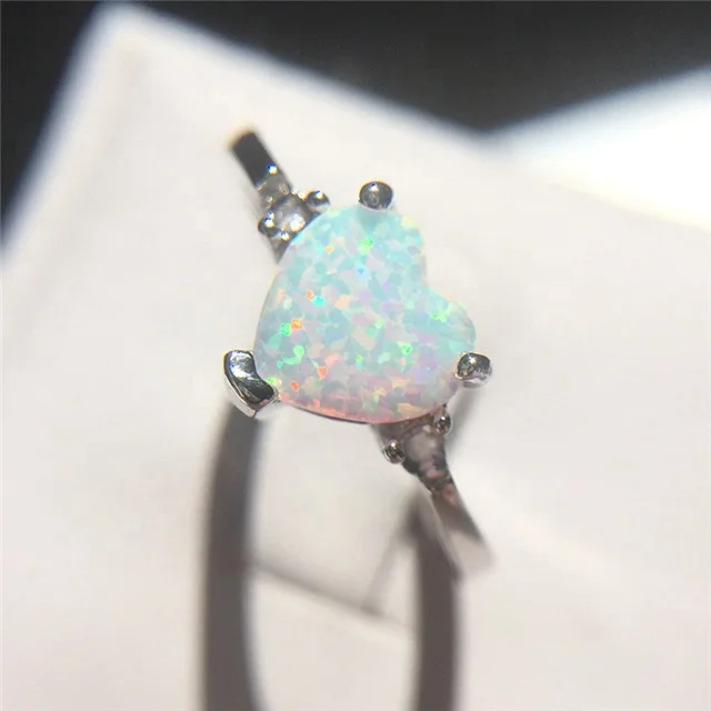 Elegant Heart Cut Opal Ring Fashion White CZ Wedding Rings for Women Jewelry S925 Sterling Engagement Rings Size 6-10
Elegant Heart Cut Opal Ring Fashion White CZ Wedding Rings for Women Jewelry S925 Sterling Engagement Rings Size 6-10