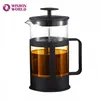 Promotion 304 Grade Stainless Steel Plastic Housing Borosilicate Glass 2 Cup French Press
