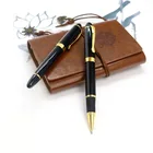 Pad printing Logo Ballpoint Pen Press Metal Roller Pens For Office Gift Pen Ink Black Blue Refill 0.5mm 0.7mm