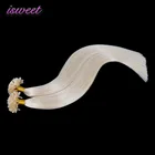 Super white Italian keratin platinum blonde u tip hair extension