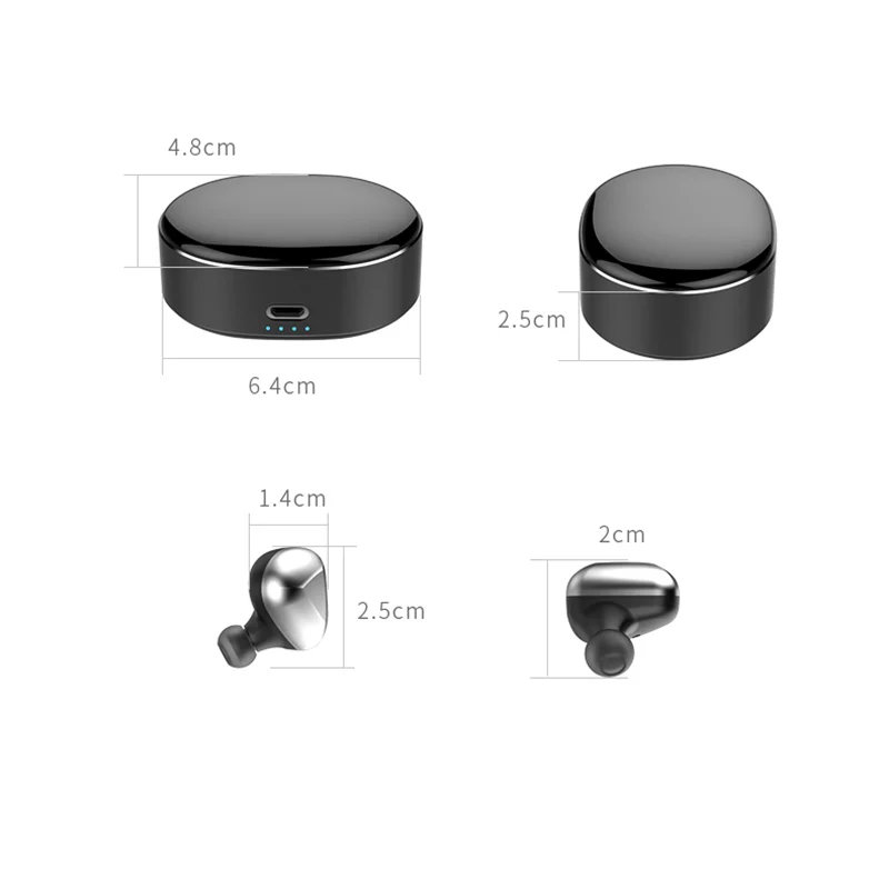 2019 newest BT 5.0 delicate wireless earphone T50 TWS IPX7 waterproof slide cover headset with charging case - ANKUX.COM