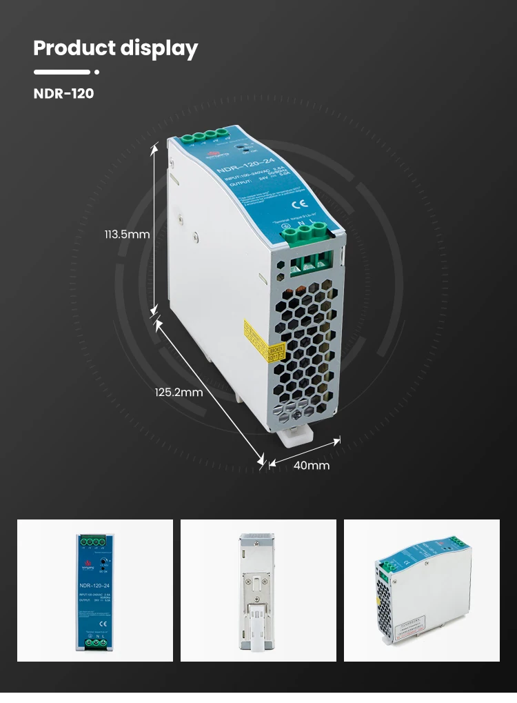 China Wenzhou Manufacture Din Rail Series Japan Power Supply NDR-120W Ultra-thin Switching power supply