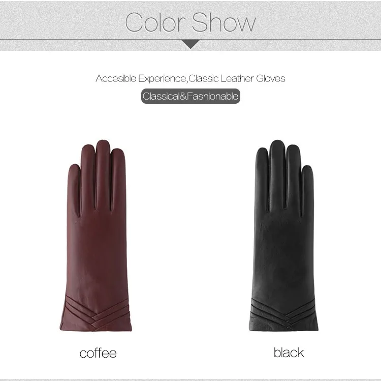 16010黒スーパー薄いドレッシング革スエード革手袋用女性仕入れ・メーカー・工場