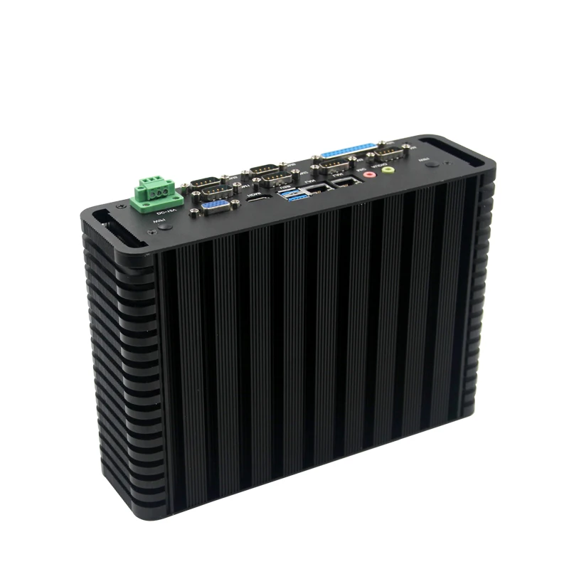 High Performance Embedded Fanless Industrial IPC mini Personal Computer with Integrated Intel HD Graphics core, Black
High Performance Embedded Fanless Industrial IPC mini Personal Computer with Integrated Intel HD Graphics core, Black