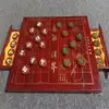 Chinese Chess Games Red Agate Chess Piece Wooden Folding Chess Board Set