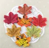 8 cm diameter fabric gold artificial maple leaf for autumn