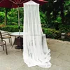 100%polyester white color circular/conical/round canopy mosquito bed net for double bed