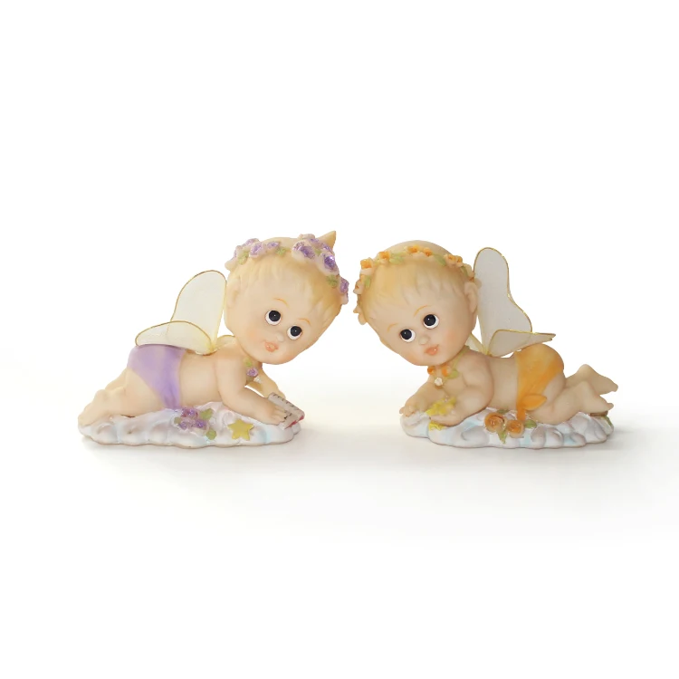 Harz multi-farbe baby kleine engel figur mit zertifikat für verkauf