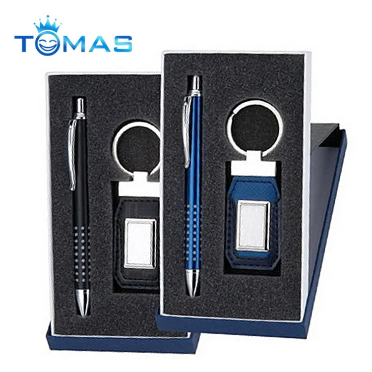 high quality wholesale office gift cheap pen keychain gift set