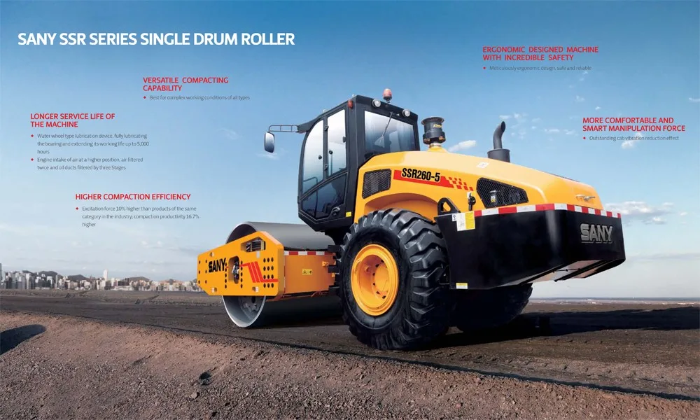 Sany Ssr1005 Ssr Series 10ton Pneumatic Tire Hydraulic Road Roller