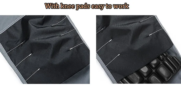 Men working pants multi-functional pockets work trousers with knee pads high quality wear-resistance worker mechanic cargo pants (9)
