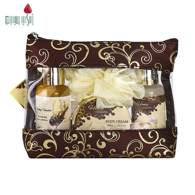 shower gel and body care beauty cosmetic bag bath gift set