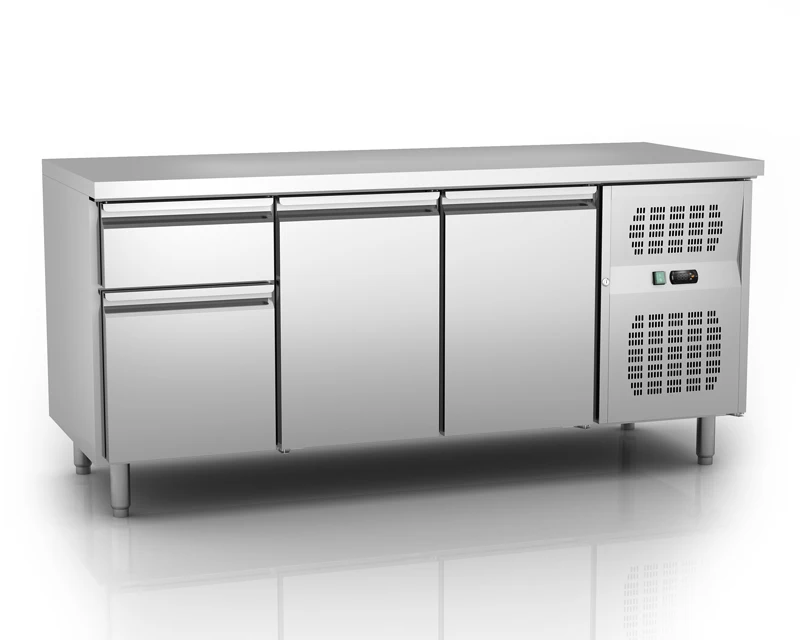 الفولاذ المقاوم للصدأ درج الثلاجة/منضدة الفريزر/سطح العمل الثلاجة مع CE