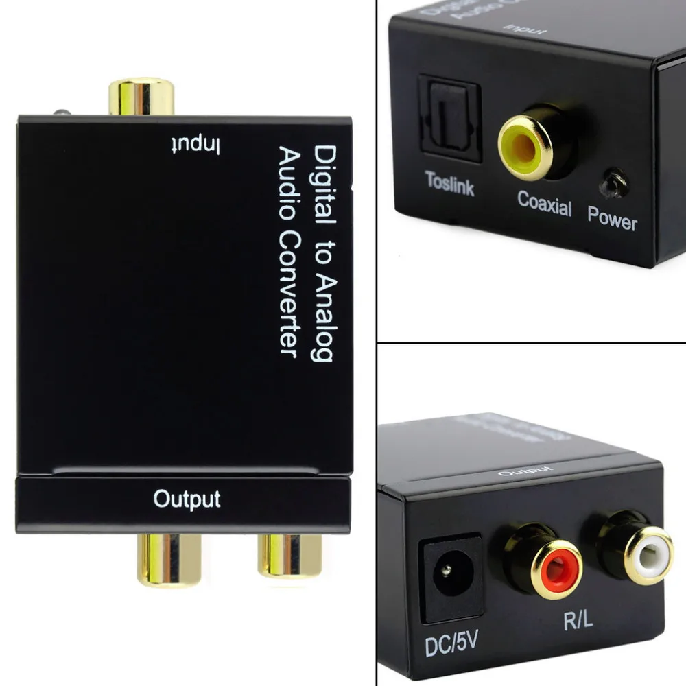 Digital Optical Coaxial Toslink Signal to Analog Audio Converter Adapter with Fible Optical Cable & DC Power Supply EU US Plug
Digital Optical Coaxial Toslink Signal to Analog Audio Converter Adapter with Fible Optical Cable & DC Power Supply EU US Plug