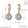 jewellery wholesale gold plated sparkle zircon drop earrings