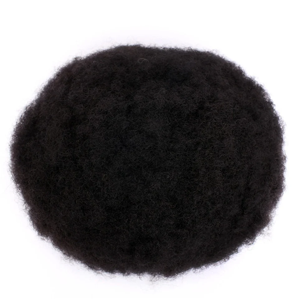 High Quality Human Hair Units For Black Man Afro Curly Hair Units