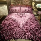 Home Bedding Wedding Set 100% Cotton Home Style Lace