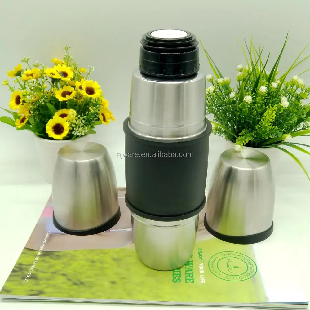 2 cups in 1 vacuum flask set,double wall thermos set vacuum