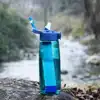 portable personal water filter bottle for hiking camping