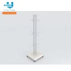 Custom Design Made Iron Chrome Chain Store Powder Coated Handbag Stand Metal Display Stand for Women Bags