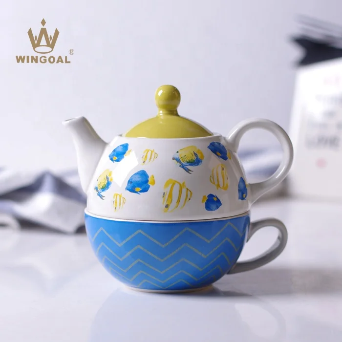 Ceramic ocean tea set