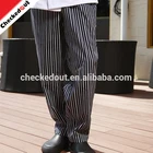 Checkedout Unisex Long Cotton grid chef trousers,Drawstring designer kitchen chef pants