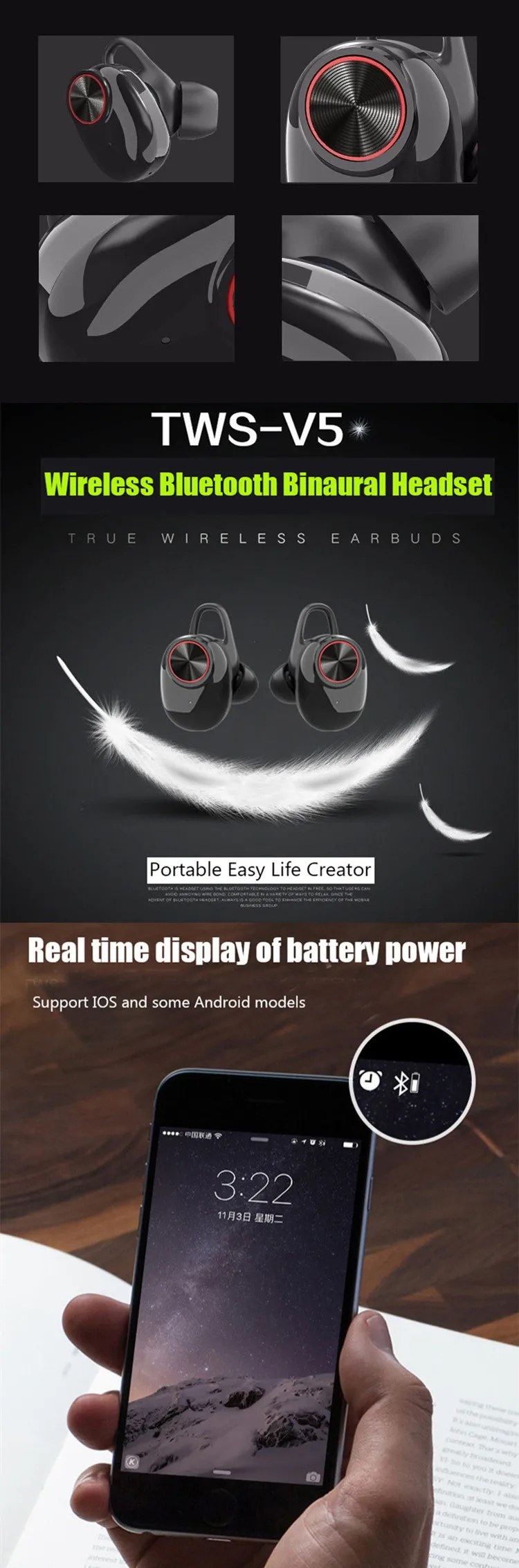Multifunction Factory Supply Wireless Earphone with micro USB Making hand free sports Earphone wireless Cute Girls earphone - ANKUX.COM