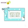 Hot Style Wooden Photo Frame Keepsake Hand Print Photo Frame Kit With EN-71 Clay For Newborn Baby