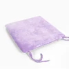 Fast Delivery Solid Color 30*30cm Lavender Velvet Square School Home Chair Use Memory Foam Seat Cushion Pad With Tie