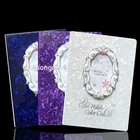 Professional Metallic Nail Display Book Crystal White Purple Blue Display Book 96/120/160 colors