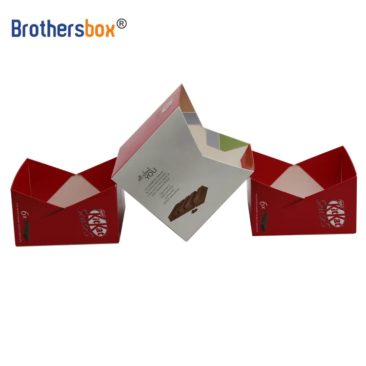 custom cardboard printed retail candy packaging display kraft