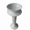 Custom design natural stone marble pedestal sink