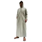Moroccan Muslim cotton robes tight sleeve abaya hijab kaftan jilbab khimar