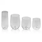 Custom 8oz 9oz 12oz 16oz unbreakable plastic stemless champagne wine flutes glasses