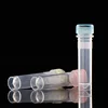 Plastic test tubes with screw caps