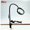 New long arm 600mm Lighted Magnifier Clip-on Table Top Desk LED Lamp inspection Large Lens Magnifying Glass with Clamp