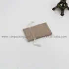 50 Pcs natural color beautiful jute gift bag wedding pouch, small favor drawstring burlap bags for jewelry