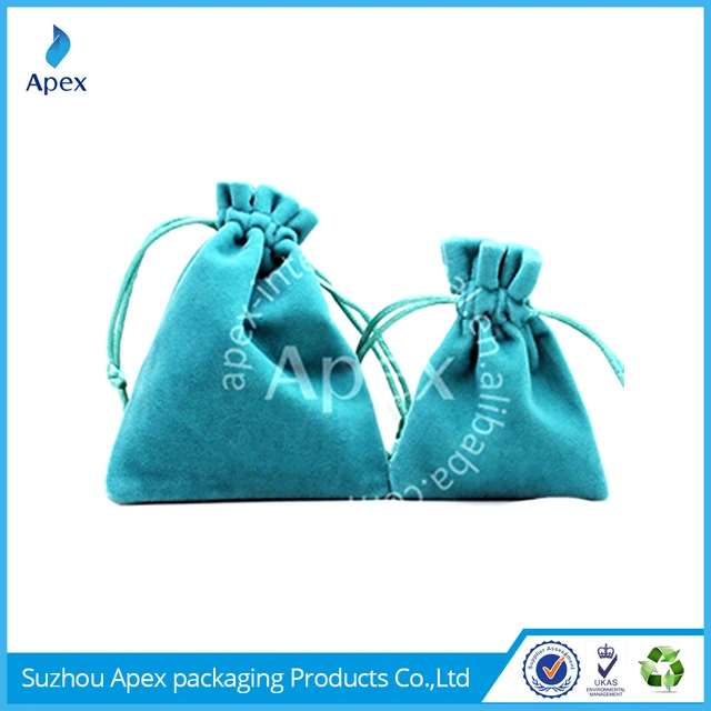 luxury blue travel velvet wedding party gift bags