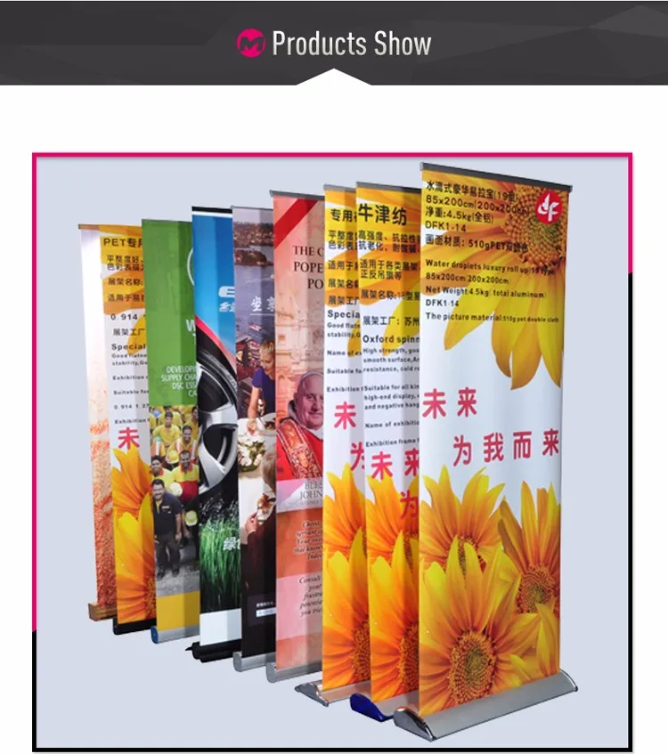 Portable Custom Vertical Pop Up Roll Up Banner X Display Stand